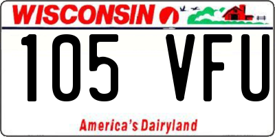 WI license plate 105VFU