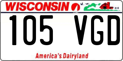 WI license plate 105VGD