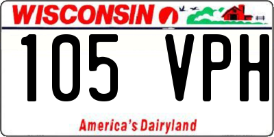 WI license plate 105VPH