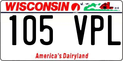 WI license plate 105VPL
