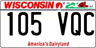 WI license plate 105VQC