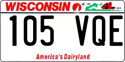 WI license plate 105VQE