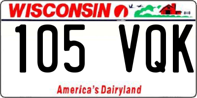 WI license plate 105VQK