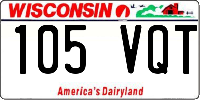 WI license plate 105VQT