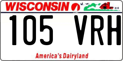 WI license plate 105VRH