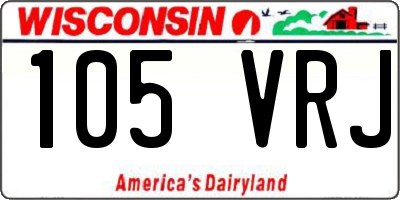 WI license plate 105VRJ