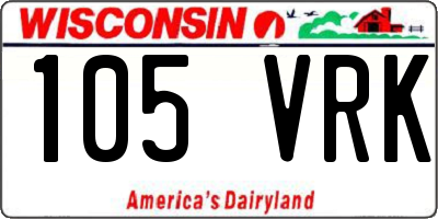 WI license plate 105VRK