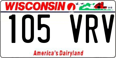 WI license plate 105VRV