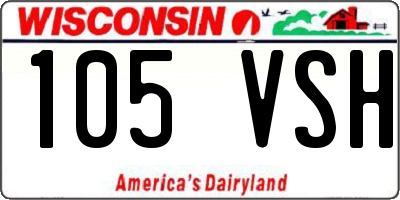 WI license plate 105VSH