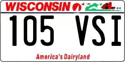 WI license plate 105VSI
