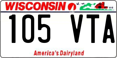WI license plate 105VTA