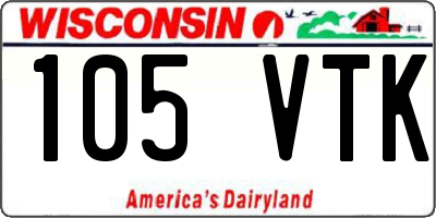 WI license plate 105VTK