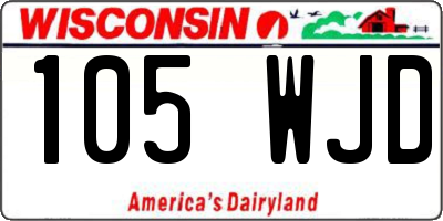 WI license plate 105WJD