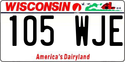 WI license plate 105WJE