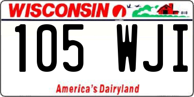 WI license plate 105WJI