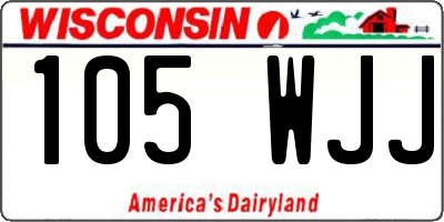 WI license plate 105WJJ