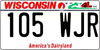 WI license plate 105WJR