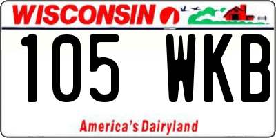 WI license plate 105WKB