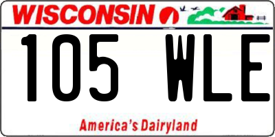WI license plate 105WLE