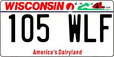 WI license plate 105WLF
