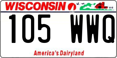 WI license plate 105WWQ