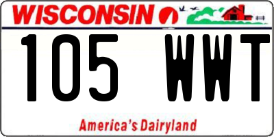 WI license plate 105WWT