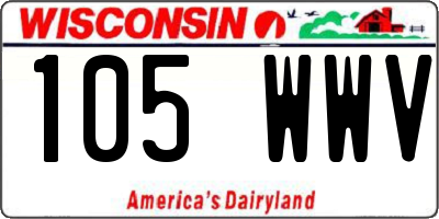 WI license plate 105WWV