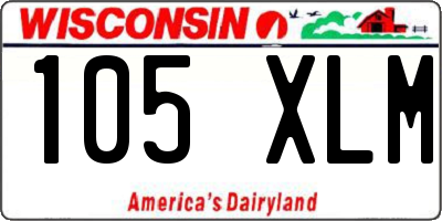 WI license plate 105XLM
