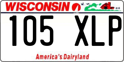 WI license plate 105XLP