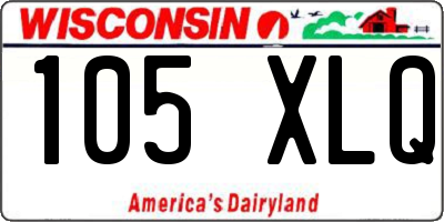 WI license plate 105XLQ