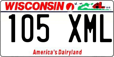 WI license plate 105XML