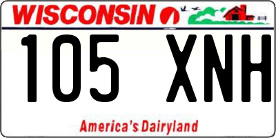 WI license plate 105XNH