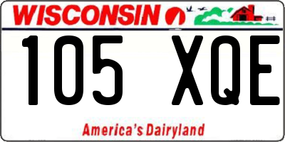 WI license plate 105XQE