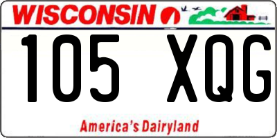 WI license plate 105XQG