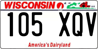 WI license plate 105XQV