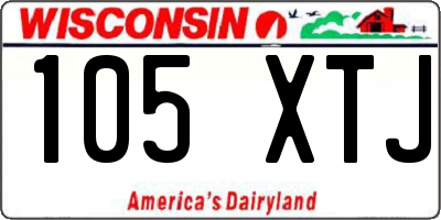 WI license plate 105XTJ