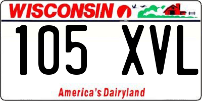 WI license plate 105XVL