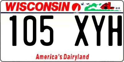 WI license plate 105XYH