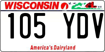 WI license plate 105YDV