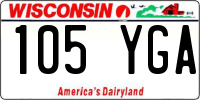 WI license plate 105YGA