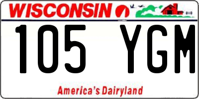 WI license plate 105YGM