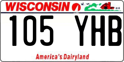 WI license plate 105YHB