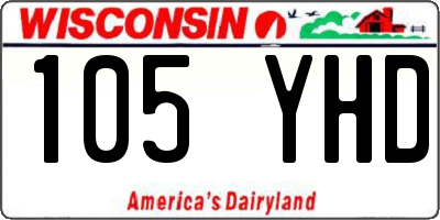 WI license plate 105YHD