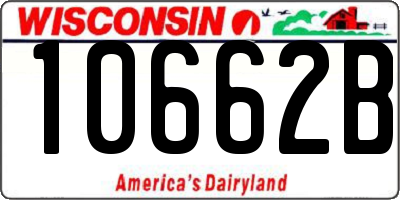 WI license plate 10662B