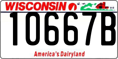 WI license plate 10667B