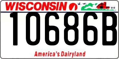 WI license plate 10686B