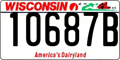 WI license plate 10687B