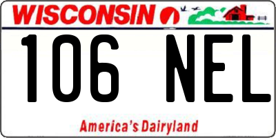WI license plate 106NEL
