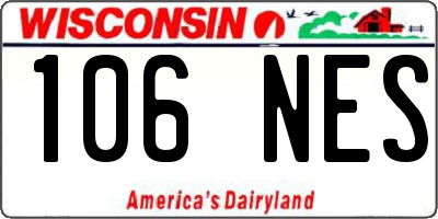 WI license plate 106NES