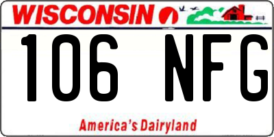 WI license plate 106NFG
